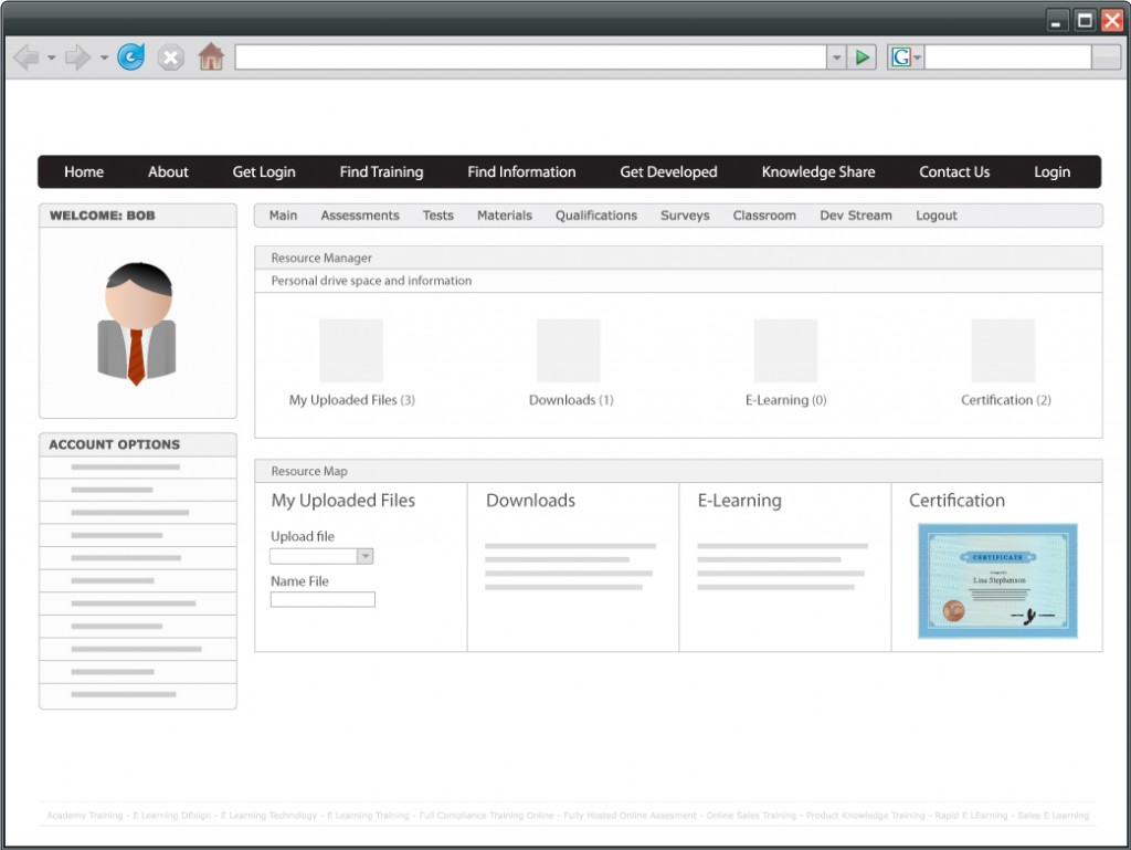 Users Learning portfolio, user can access their contant and view the files they have uploaded