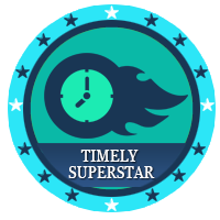 Timely Superstar badge
