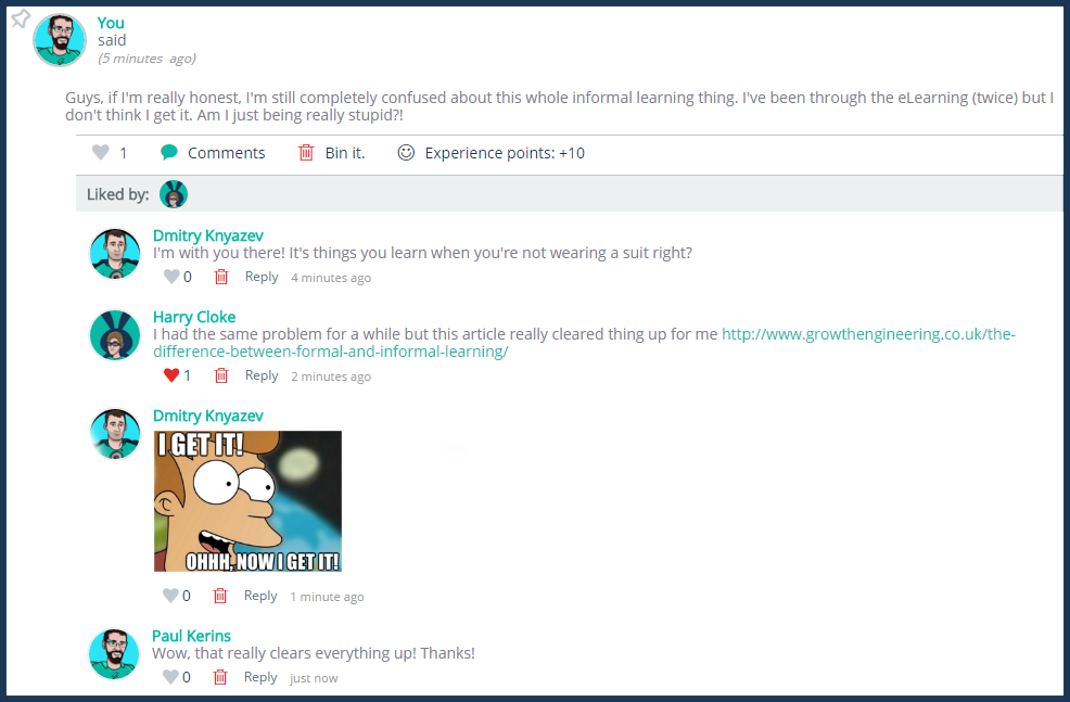 learner-generated content on learning management system