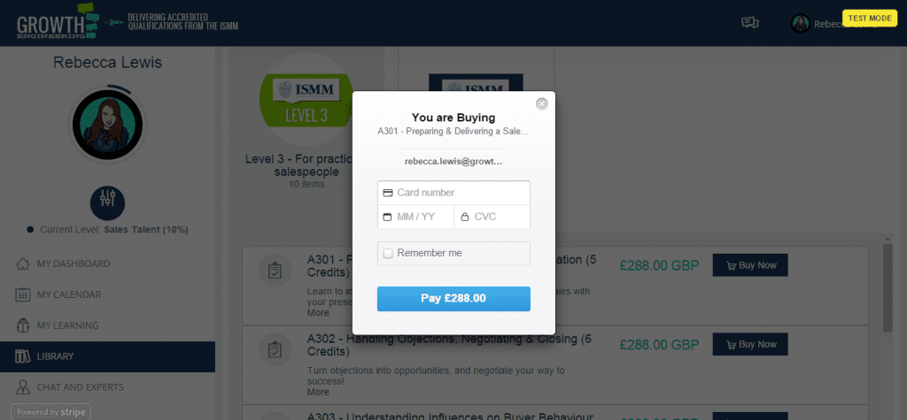 All payments are completed within the Academy LMS, making the whole process simple and secure