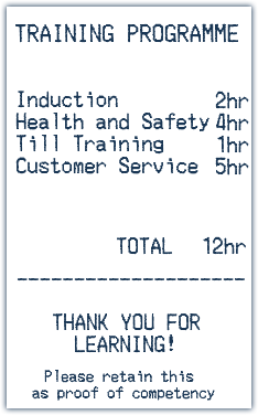 training programme receipt2