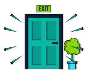 Exit door