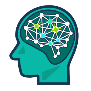 A head showing the synapses in someone's brain firing as they dream up a Training Needs Analysis