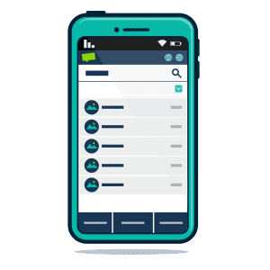 a mobile learning app on a mobile phone screen