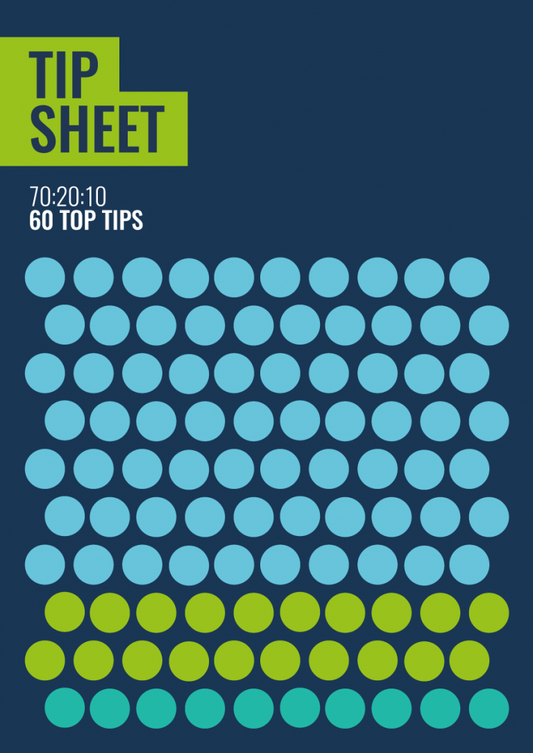 70:20:10 60 Top Tips Tip Sheet - Learning & Development Resources