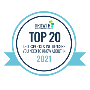 Badge for Top 20 L&D Experts and Influencers