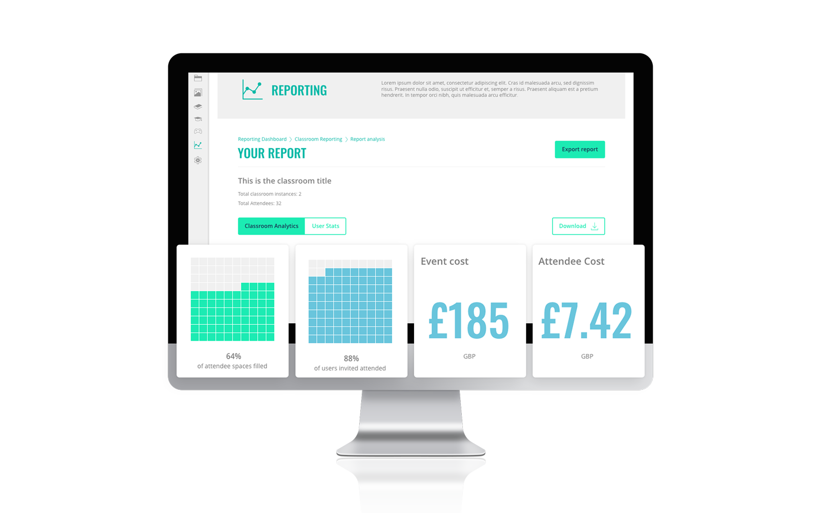 Growth Engineering LMS Reporting Screen