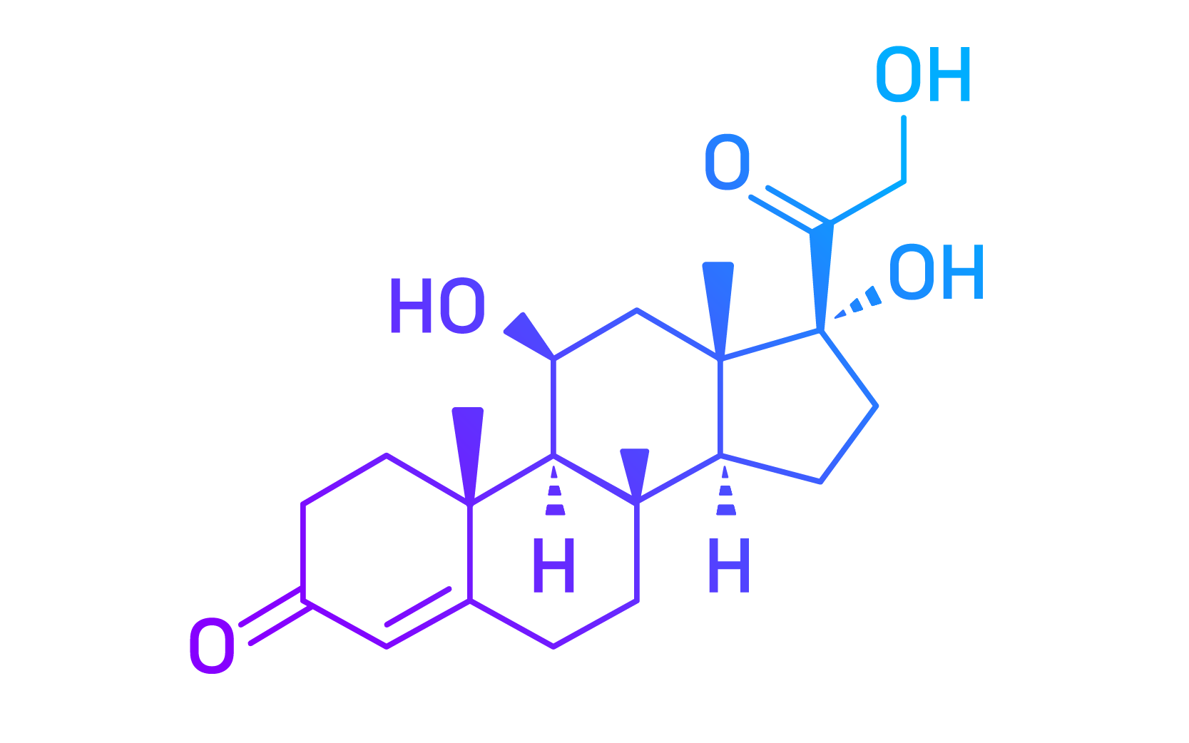 Cortisol molecular structure