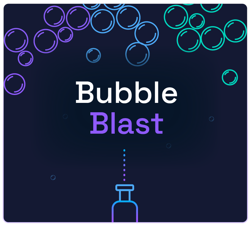 Bubble Blaster game template — bubble shooter game with coloured bubbles