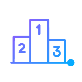 Leaderboard podium icon — LMS gamification feature ranking learners