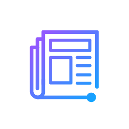 Newspaper icon — LMS news feed feature