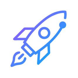 Rocket launch icon — LMS launch and growth