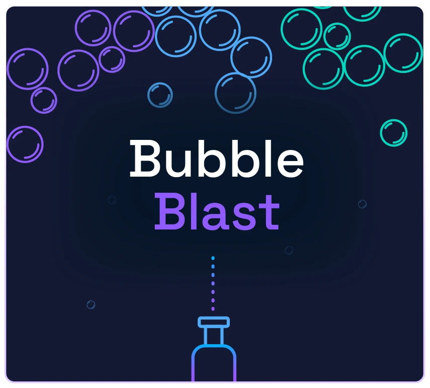 Bubble Blaster game template — bubble shooter game with coloured bubbles