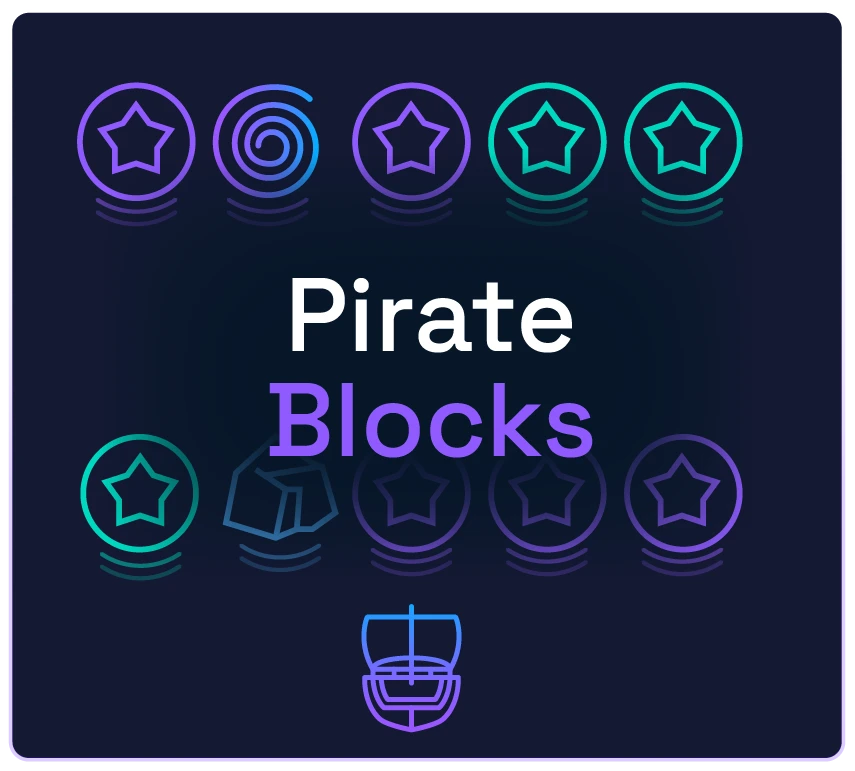 Pirate Blocks game template — pirate-themed block matching game